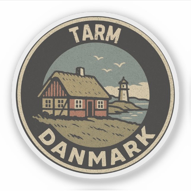 Adesivo Tarm, Dinamarca Danmark  (Frente)
