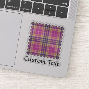 Adesivo Tartan rosa, Dourado e azul