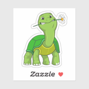 Adesivo Tartaruga com margarida