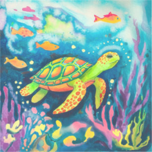 Adesivo Tartaruga de pintura
