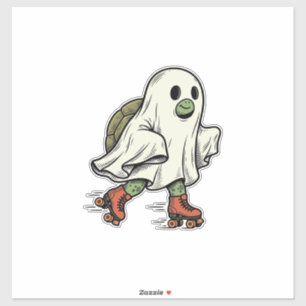 Adesivo Tartaruga Fantasma Patins Desenho Vintage Hallowee