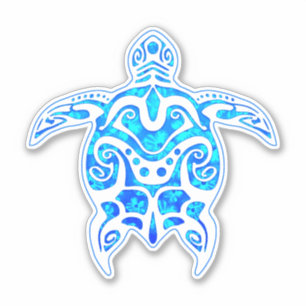 Adesivo Tartaruga tribal azul legal