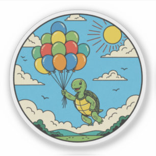 Adesivo Tartaruga Voadora com Balões - Dream Big Adventure
