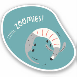 Adesivo taruga-de-salsicha doce ilustrada