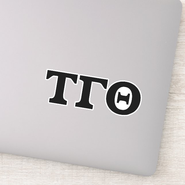 Adesivo Tau Gamma Theta Vinyl Letters - Letras Negras (Detalhe)