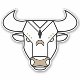 Adesivo Taurus Bull Símbolo astrológico ouro