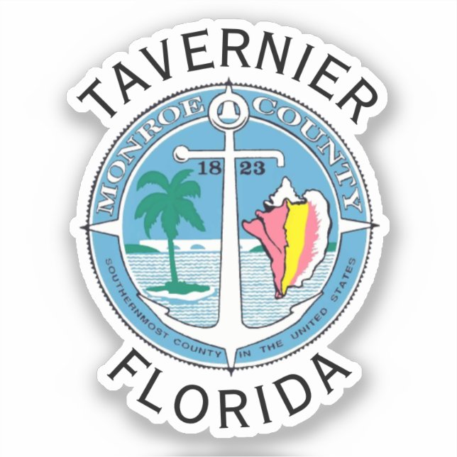 Adesivo Tavernier - Florida Keys (Frente)