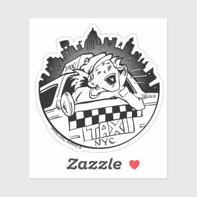 Adesivo Taxi Girl (Folha)