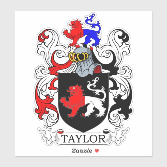 Adesivo Taylor Family Crest (Folha)