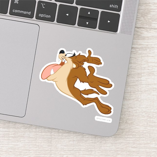 Adesivo TAZ™ voando pelo ar (Detalhe)