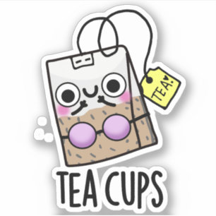 Adesivo Tea Cups Funny Bra Puns
