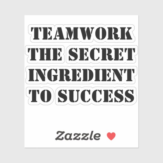 Adesivo Teamwork: The Secret Ingredient to Success (Folha)