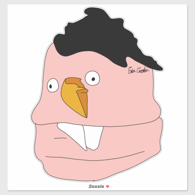 Adesivo Teardrop nose goofy puppet (Folha)