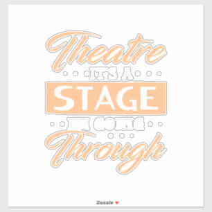 Adesivo Teatro É Um Ator Palco Que Está Passando