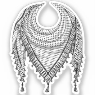 Adesivo Tecido Tradicional do Keffiyeh Scarf Palestino