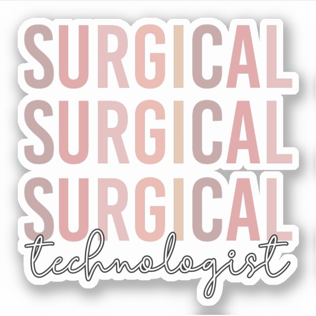 Adesivo Tecnologia Cirúrgica Surgical Tech Cirurgia Técnic (Frente)