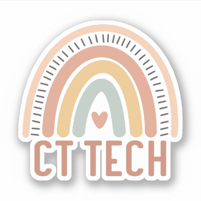 Adesivo Tecnologia CT, Tecnólogo Computacional Tomografia (Frente)