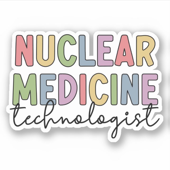 Adesivo Tecnologia de Medicina Nuclear CNMT Nuclear Med (Frente)