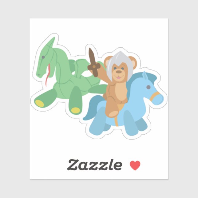 Adesivo Teddy Bear Knight (Folha)