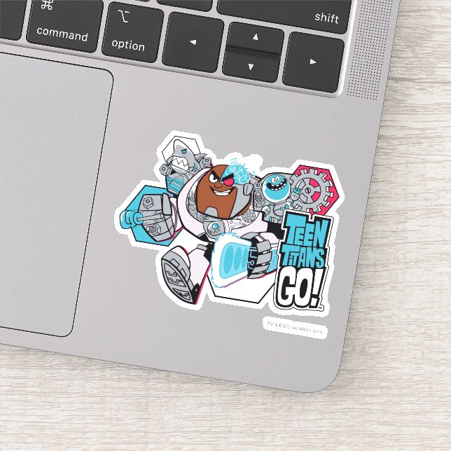 Adesivo Teen Titans Go! | Gráfico Arsenal de Cyborg (Detalhe)