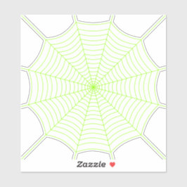 Adesivo Teia de aranha verde neon padrão de Halloween