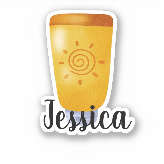 ADESIVO TELA DO SOL DE NOME PERSONALIZADO (Frente)