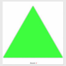 Tela verde néon moderna Seta triangular grande