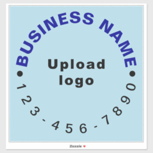 Adesivo Telefone Comercial em Vinil Grande Quadrado Azul C