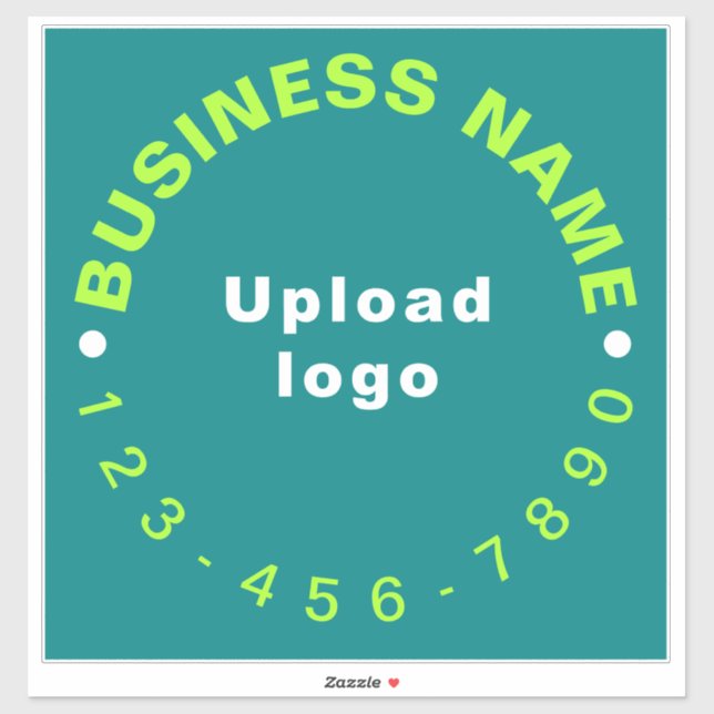 Adesivo Telefone Comercial em Vinil Quadrado Grande Verde  (Folha)