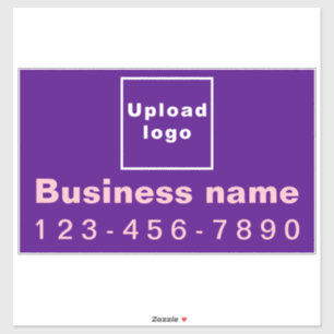 Adesivo Telefone Comercial no Retângulo Grande Roxo Vinil