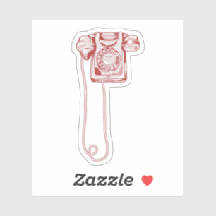 Adesivo Telefone de discagem rotativa de 80s