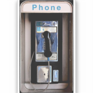 Adesivo Telefone Público de Nova York, Cabine Telefônica R