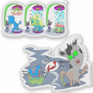 Adesivo Teleportação Syfy Space Boo Cat