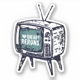 Adesivo Televisão de televisão retrô Vintage em reproduçõe