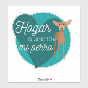 Adesivo Tema de animação, podenco e coração