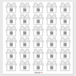 Adesivo Tema de caixa de oferta mínima Código QR Pontos de