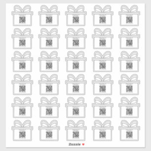 Adesivo Tema de caixa de oferta mínima Código QR Pontos de