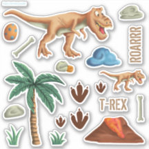 Tema de impressões de animais T-Rex do Dinossauro 