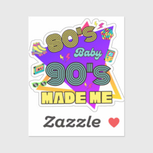 Adesivo Tema de Menina dos Anos 80