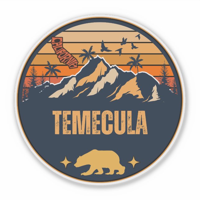 Adesivo Temecula, Califórnia (Frente)