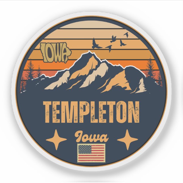 Adesivo Templeton, Iowa (Frente)