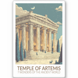 Adesivo Templo de Ártemis Sete Maravilhas do Mundo Arte
