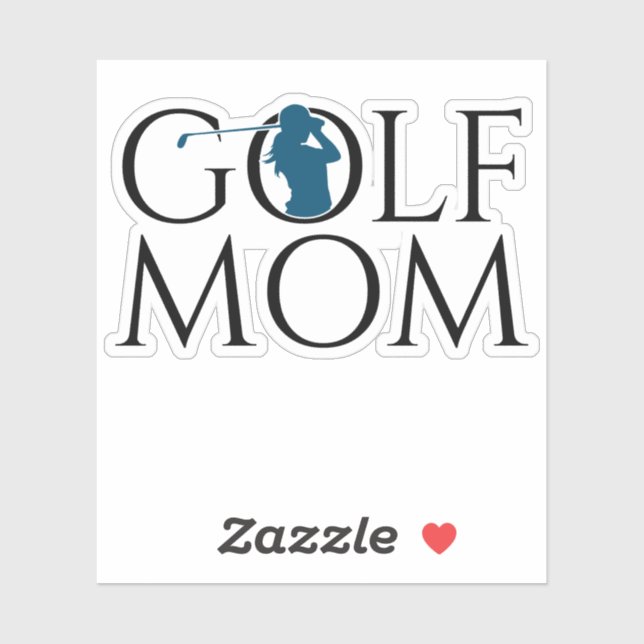 Adesivo Tendência Legal "GOLF MOM" Blue Custom Cut Vinyl (Folha)