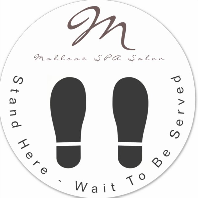 Adesivo Tendência Purple Glitter SPA Aguarde Aqui Piso (Frente)