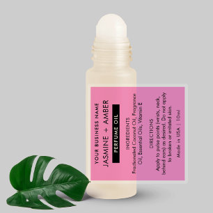 Adesivo Tendy Pink 10 ml Roll De Óleo De Perfume Em Rótulo
