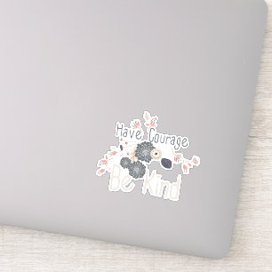 Adesivo Tenha coragem para ser gentil com Cinzas digitais 