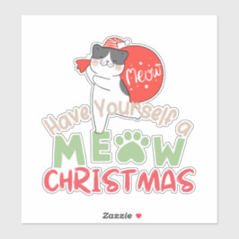 Adesivo Tenha um Natal meowy