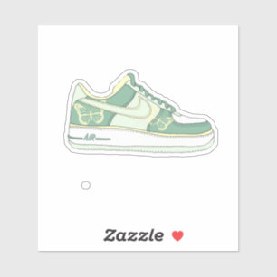 Adesivo tênis de borboleta verde jordan