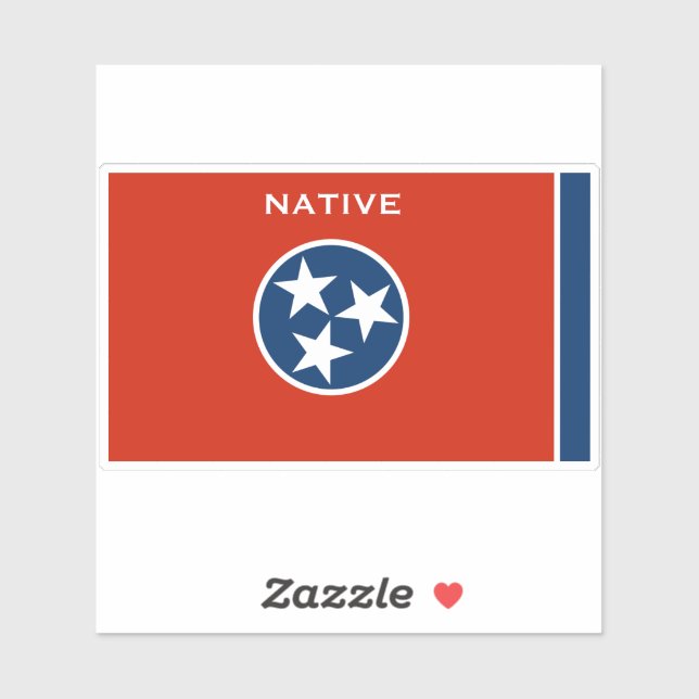 Adesivo Tennessee Flag Native (Folha)