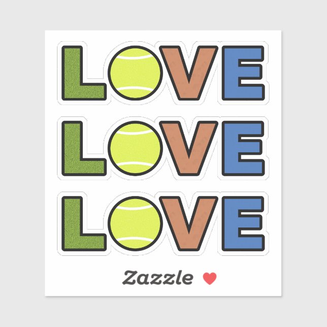 Adesivo Tennis Love Stickers (Folha)